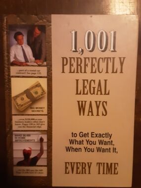 1,001 Perfectly Legal Ways Paperback Book - Cream & Brown Cover